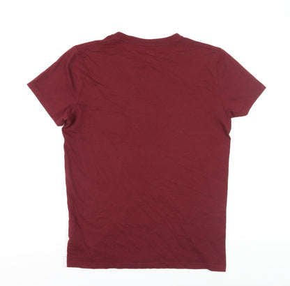 Mens UK Size S Hollister Red  T-Shirt