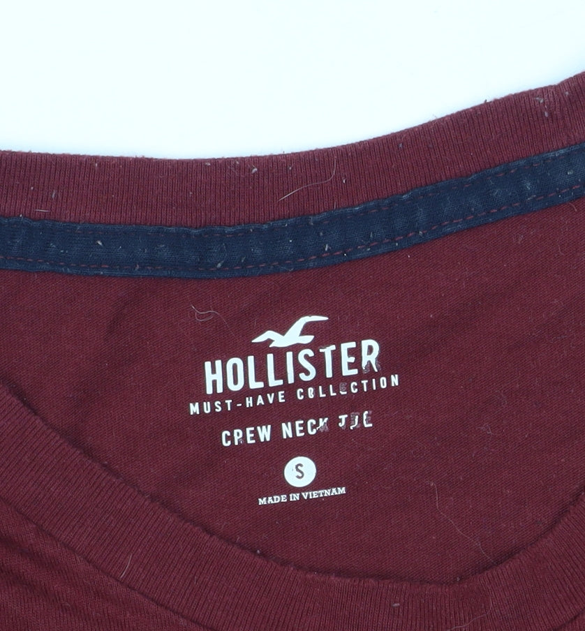 Mens UK Size S Hollister Red  T-Shirt