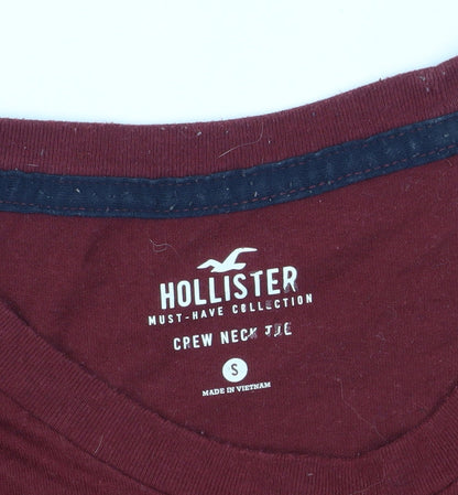 Mens UK Size S Hollister Red  T-Shirt