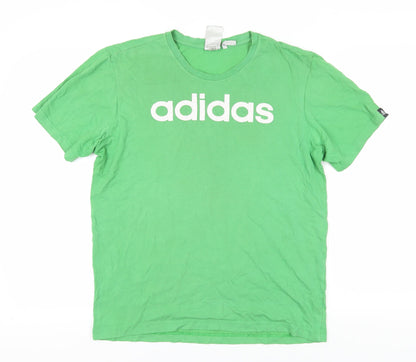 Mens UK Size M adidas Green  T-Shirt
