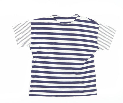 Womens UK Size M Marks and Spencer Blue Basic T-Shirt