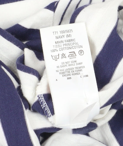 Womens UK Size M Marks and Spencer Blue Basic T-Shirt