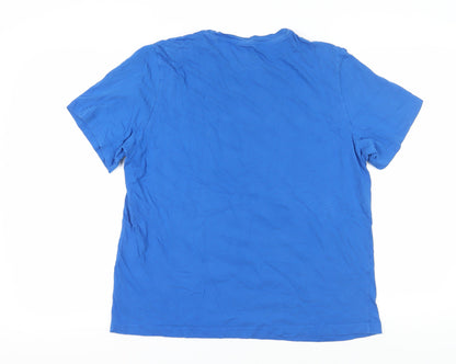 Unisex Adults UK Size XL Reebok Blue Basic T-Shirt