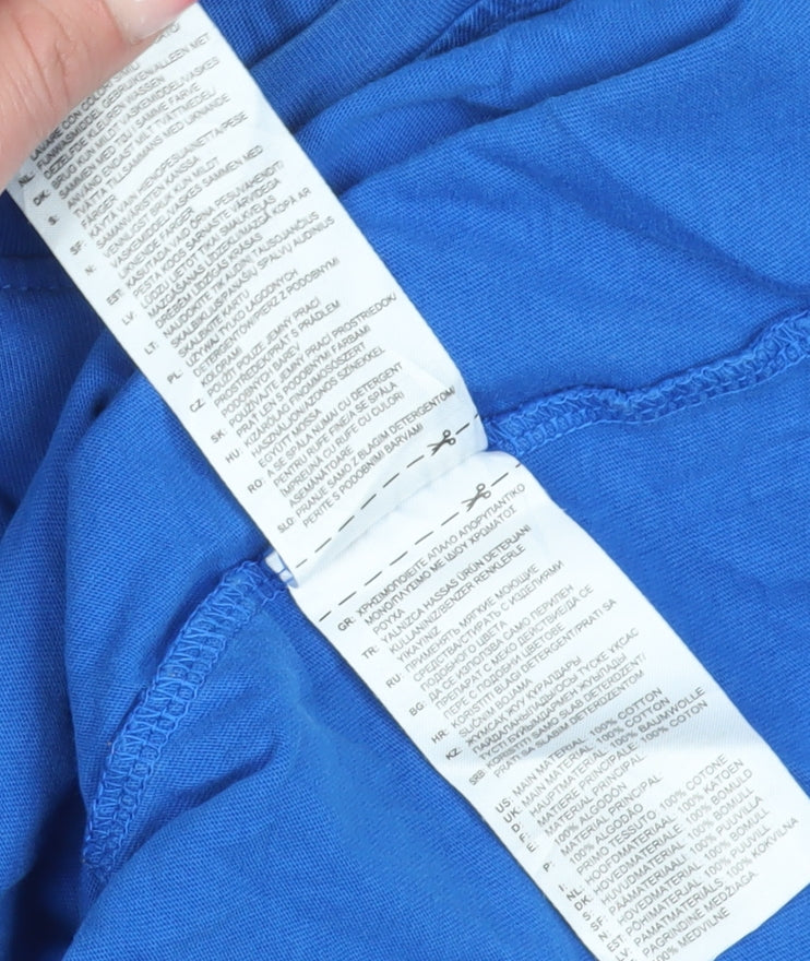 Unisex Adults UK Size XL Reebok Blue Basic T-Shirt