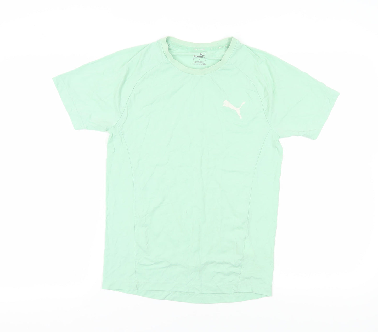 Puma Unisex Green Crew Neck T-Shirt, Size S