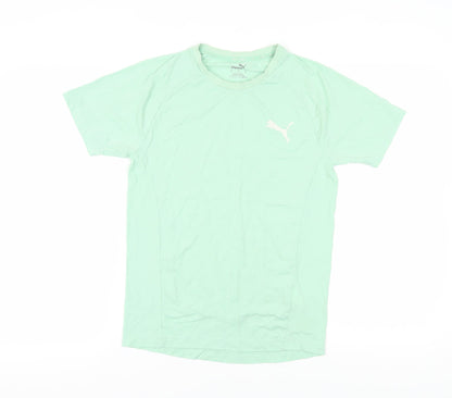 Puma Unisex Green Crew Neck T-Shirt, Size S