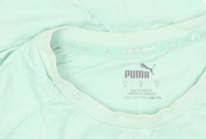 Puma Unisex Green Crew Neck T-Shirt, Size S