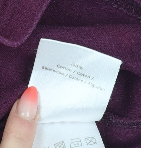 Womens UK Size M Kangol Purple Cropped T-Shirt