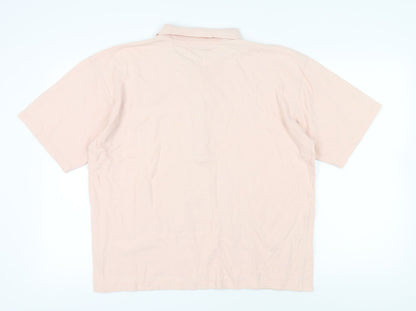 Flores de Amazone Women's Pink Polo Shirt Large