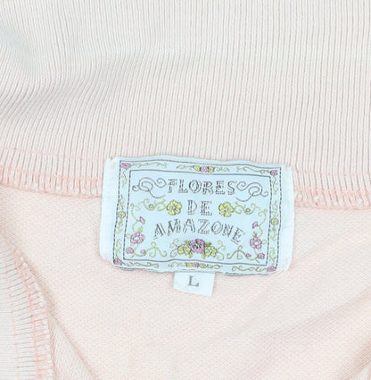 Flores de Amazone Women's Pink Polo Shirt Large