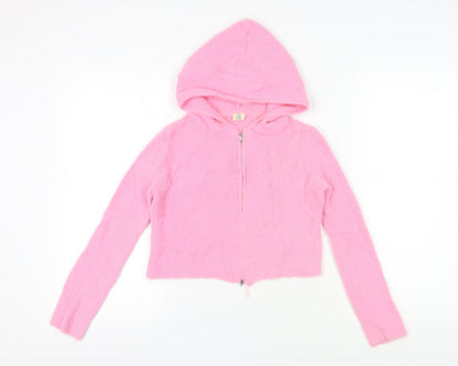 Womens UK Size 12 Urban Outfitters Pink Full Zip Jumper