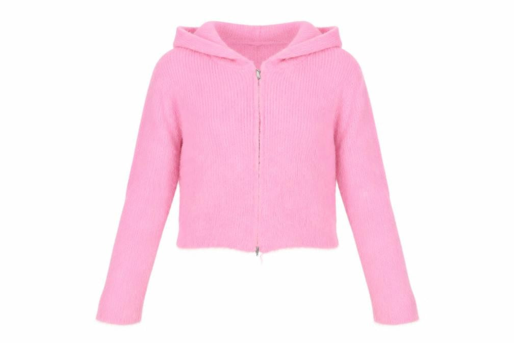 Womens UK Size 12 Urban Outfitters Pink Full Zip Jumper
