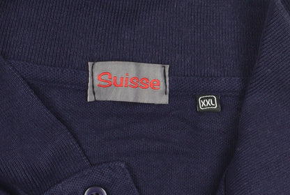 Suisse Men's Blue Short Sleeve Polo XXL