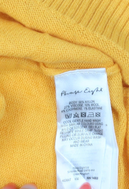 Womens UK Size XS Phase Eight Yellow Pullover Jumper