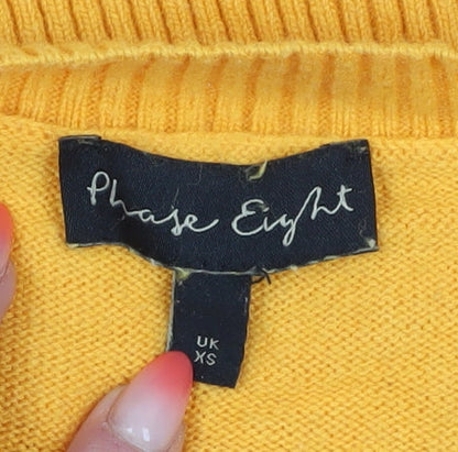 Womens UK Size XS Phase Eight Yellow Pullover Jumper