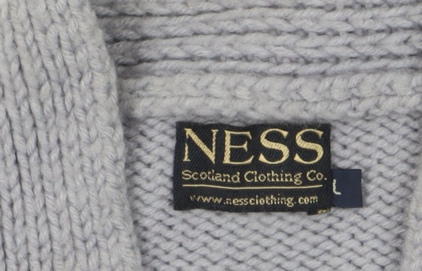Womens UK Size L Ness Grey Cardigan Jumper