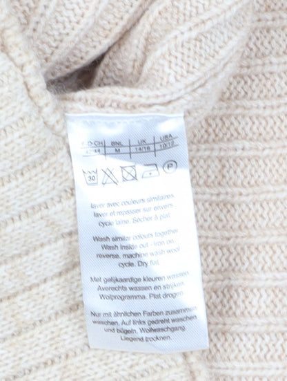 Womens UK Size M Thermolactyl by Damart Beige Full Zip Jumper