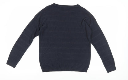 Womens UK Size L Jacqueline de Yong Blue Pullover Jumper