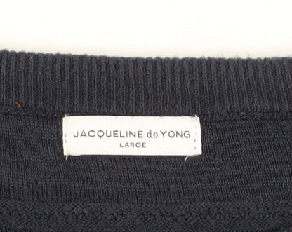 Womens UK Size L Jacqueline de Yong Blue Pullover Jumper