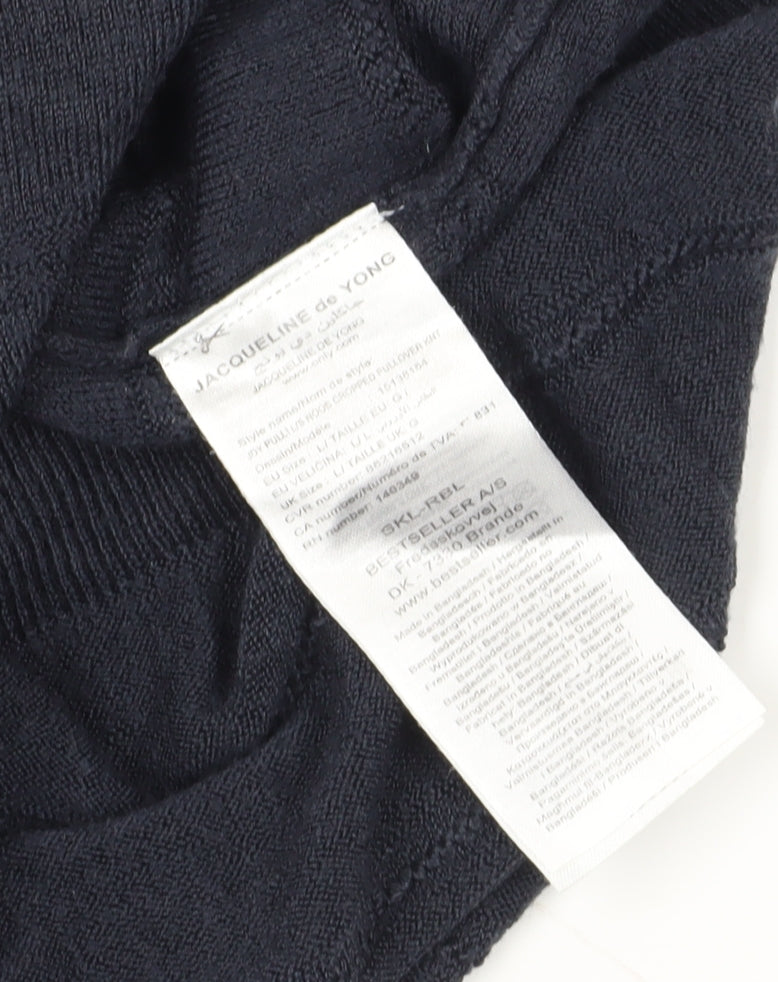 Womens UK Size L Jacqueline de Yong Blue Pullover Jumper