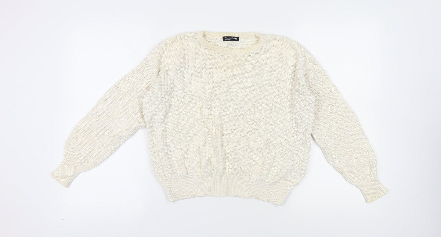 Womens UK Size XS American Apparel Ivory Pullover Jumper