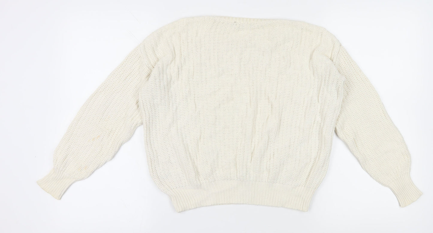 Womens UK Size XS American Apparel Ivory Pullover Jumper