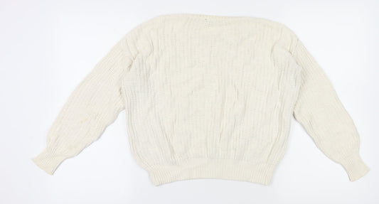 American Apparel Women's Ivory XS Cable-Knit Jumper