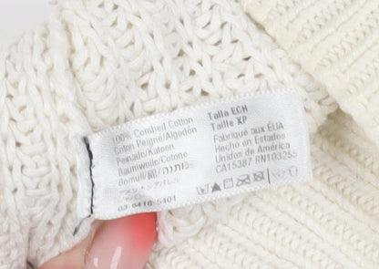 Womens UK Size XS American Apparel Ivory Pullover Jumper