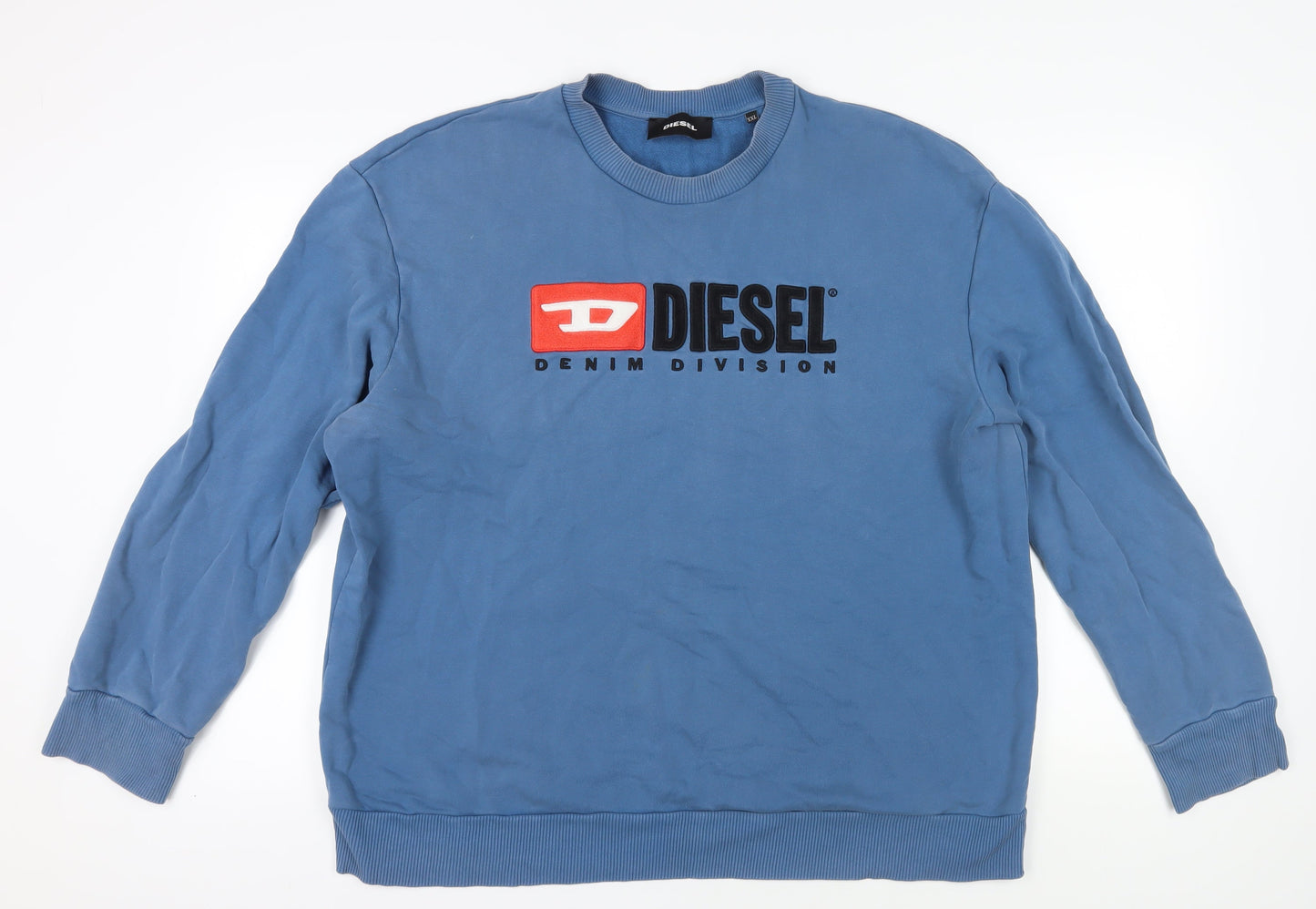 Mens UK Size 2XL Diesel Blue Pullover Sweatshirt