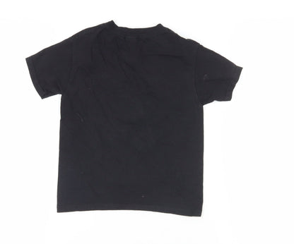 Russell Girls Black M Basic T-Shirt Short Sleeve