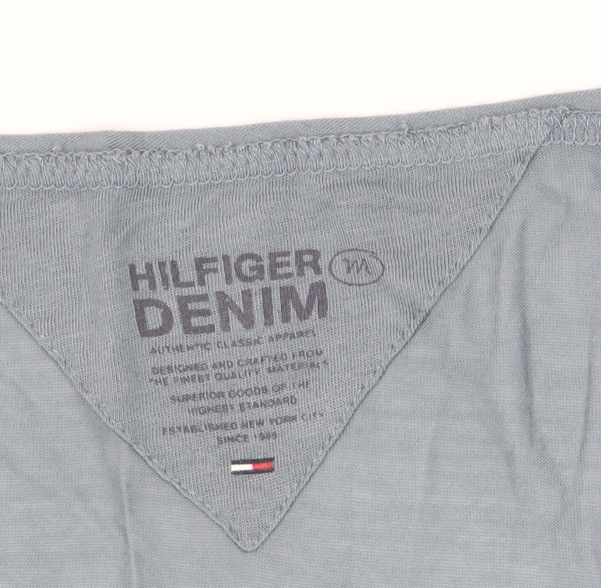 Womens UK Size M Hilfiger Denim Blue Basic T-Shirt