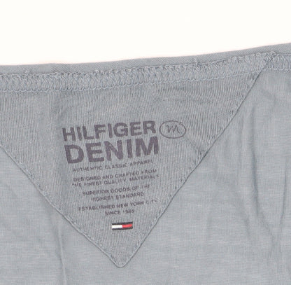 Womens UK Size M Hilfiger Denim Blue Basic T-Shirt