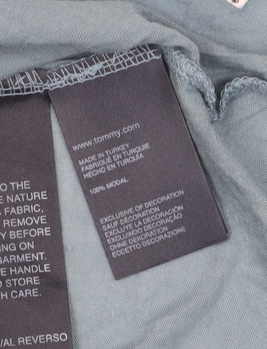 Womens UK Size M Hilfiger Denim Blue Basic T-Shirt