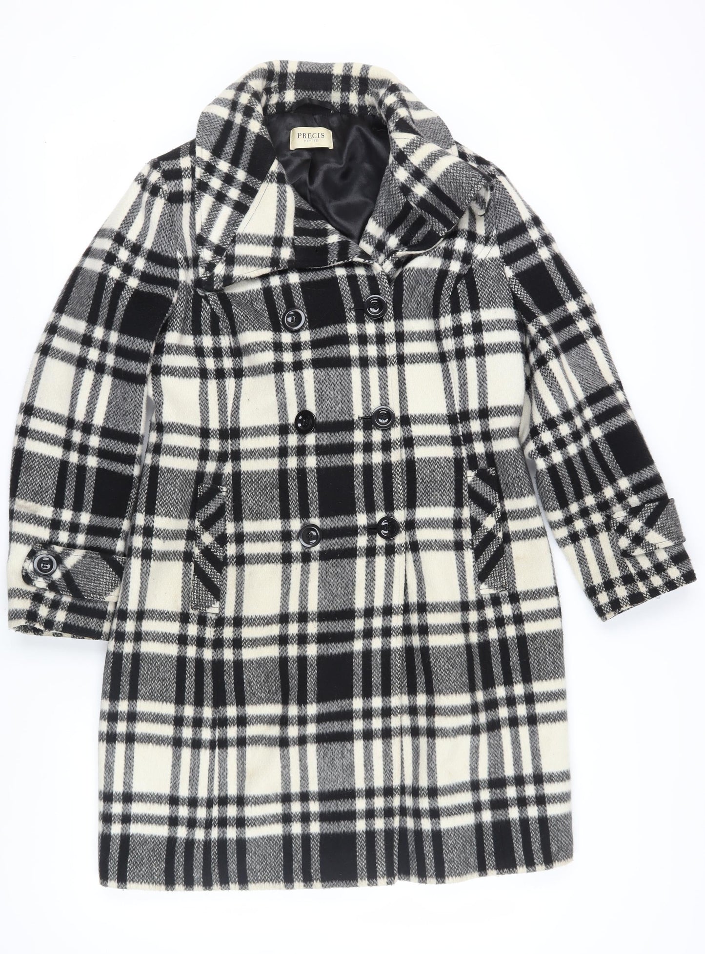 Womens UK Size 10 Precis Black Pea Coat