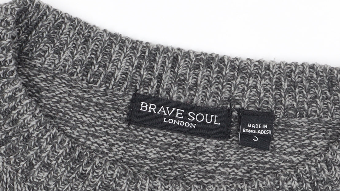 Brave Soul Women's Grey Jumper Dress S Casual