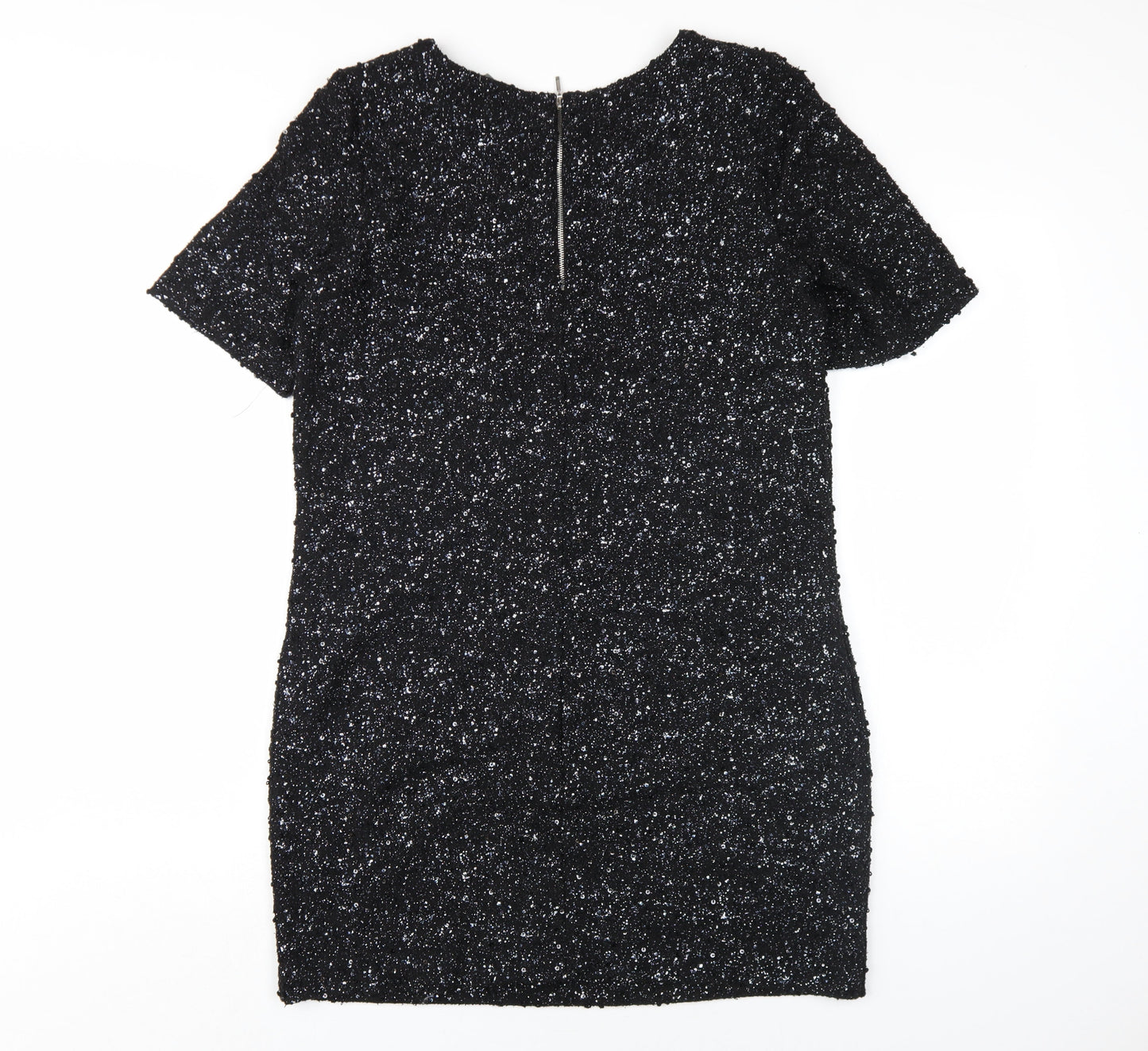 Oasis Women’s Black Sequin Sheath Dress S
