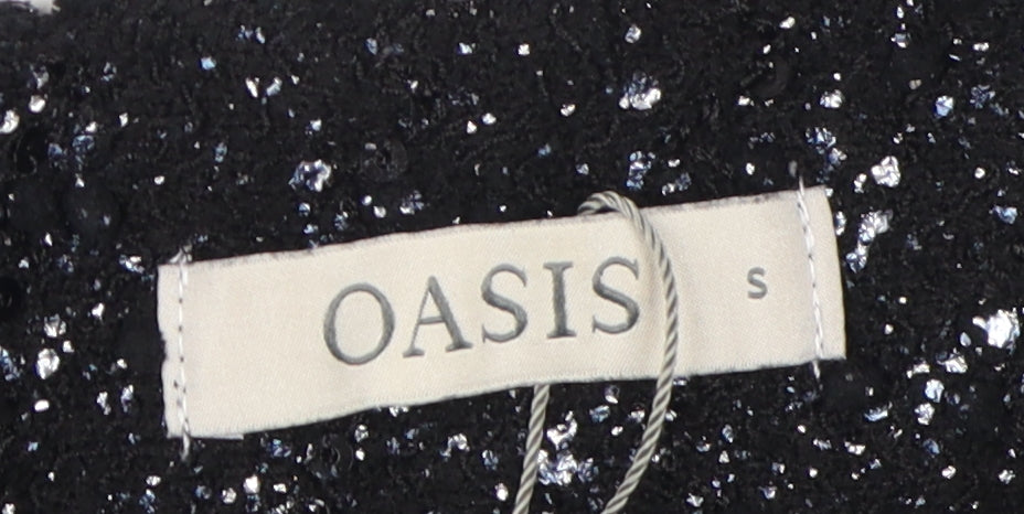 Oasis Women’s Black Sequin Sheath Dress S