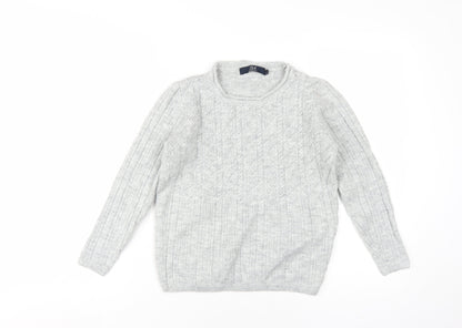 Womens UK Size S Isle Essentials Grey Pullover Jumper