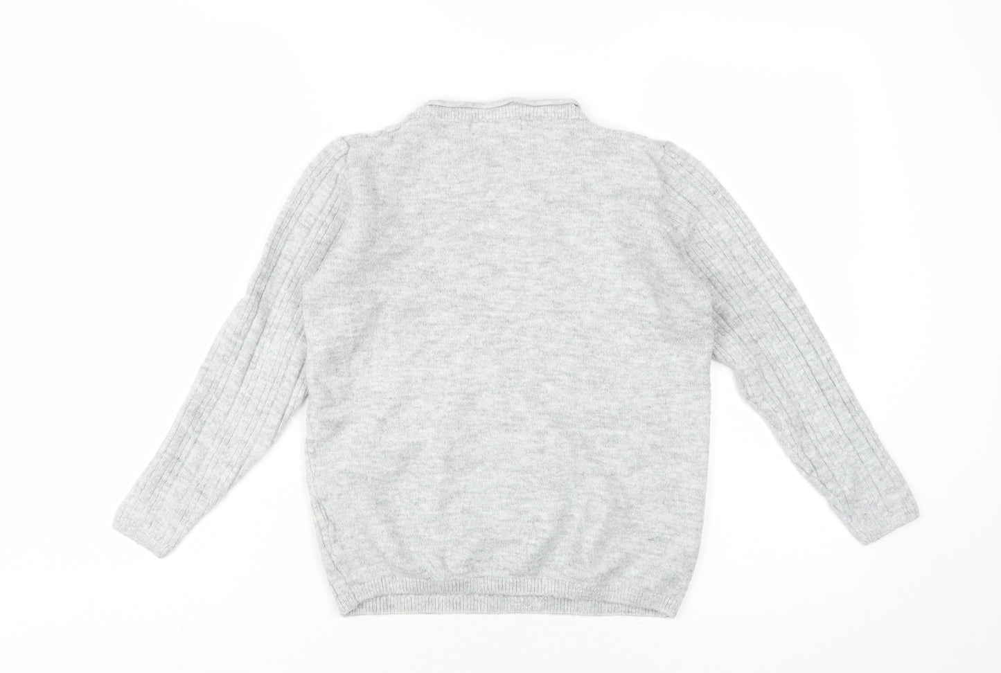 Womens UK Size S Isle Essentials Grey Pullover Jumper