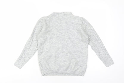 Womens UK Size S Isle Essentials Grey Pullover Jumper