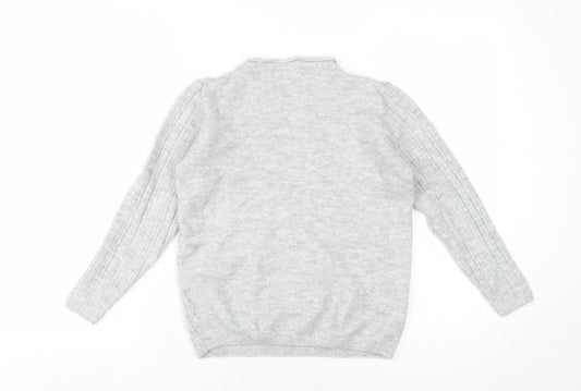 Womens UK Size S Isle Essentials Grey Pullover Jumper