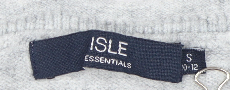 Womens UK Size S Isle Essentials Grey Pullover Jumper