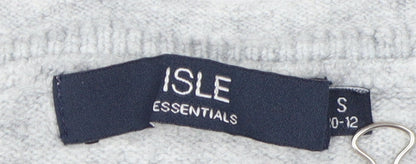 Womens UK Size S Isle Essentials Grey Pullover Jumper
