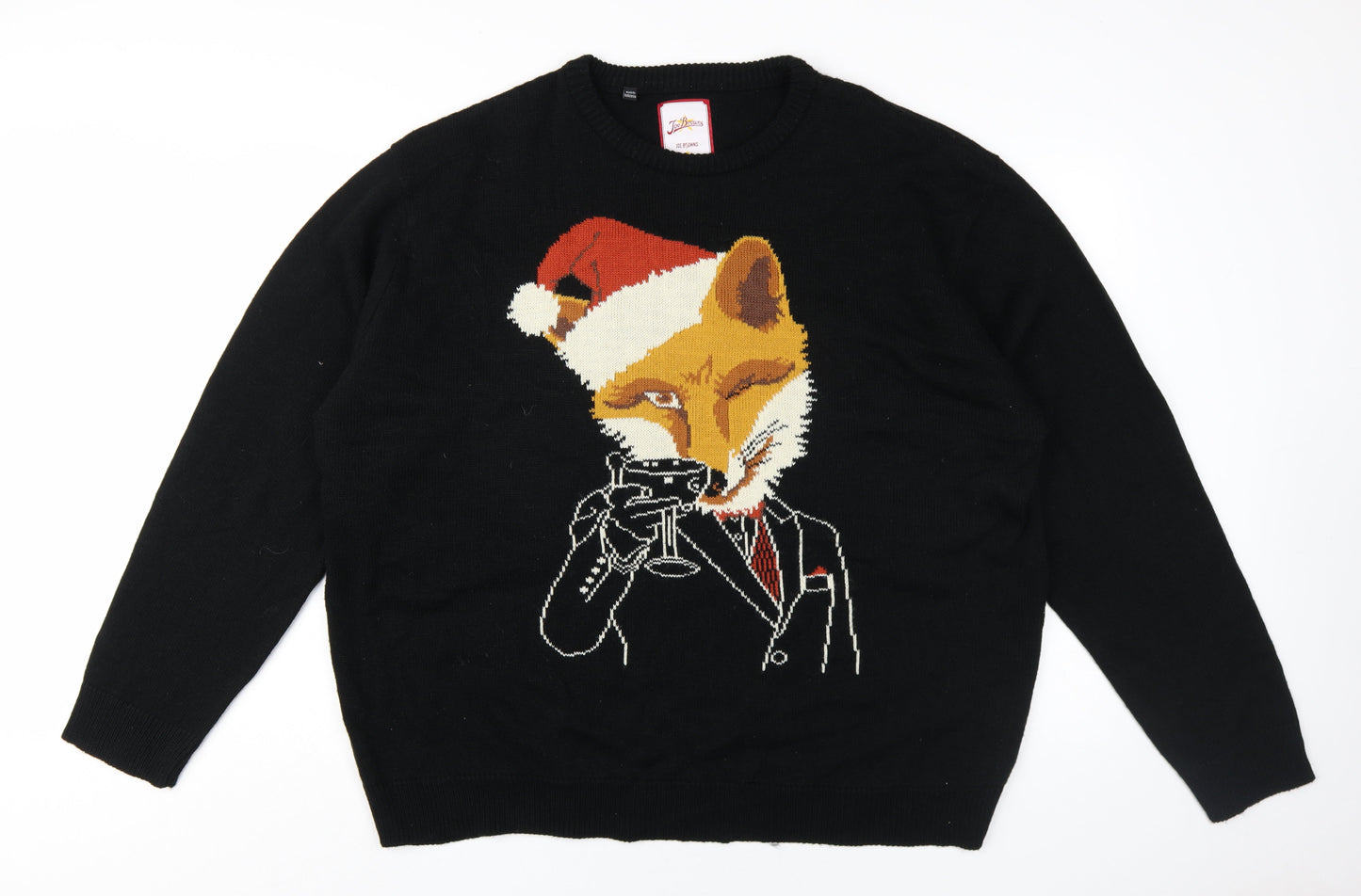 Joe Browns Men's Black 2XL Christmas Jumper