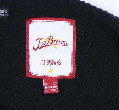 Joe Browns Men's Black 2XL Christmas Jumper