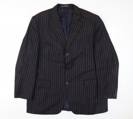 Mens UK Size 44 Dehavilland Regular Black Suit Jacket