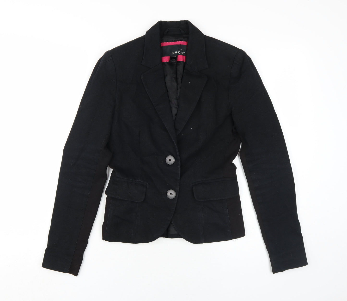 Mango Women's Black Suit Jacket, Size 6, Two-Button