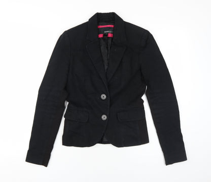 Mango Women's Black Suit Jacket, Size 6, Two-Button