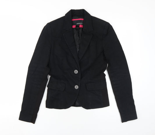 Mango Women's Black Suit Jacket, Size 6, Two-Button