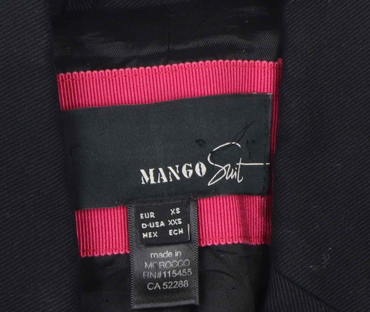 Mango Women's Black Suit Jacket, Size 6, Two-Button